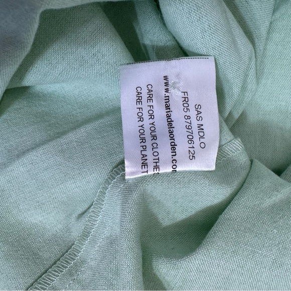 NWT Maria de la Orden Light Green Button Front Top Blouse - Picture 3 of 7